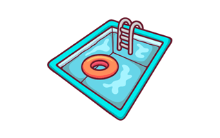 Swimming Pool Free Sticker PNG