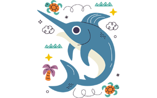 Swordfish Sticker PNG