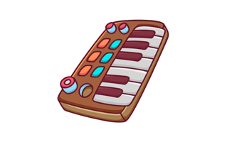 Synthesizer Sticker PNG