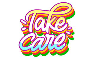 Take Care Free Sticker PNG
