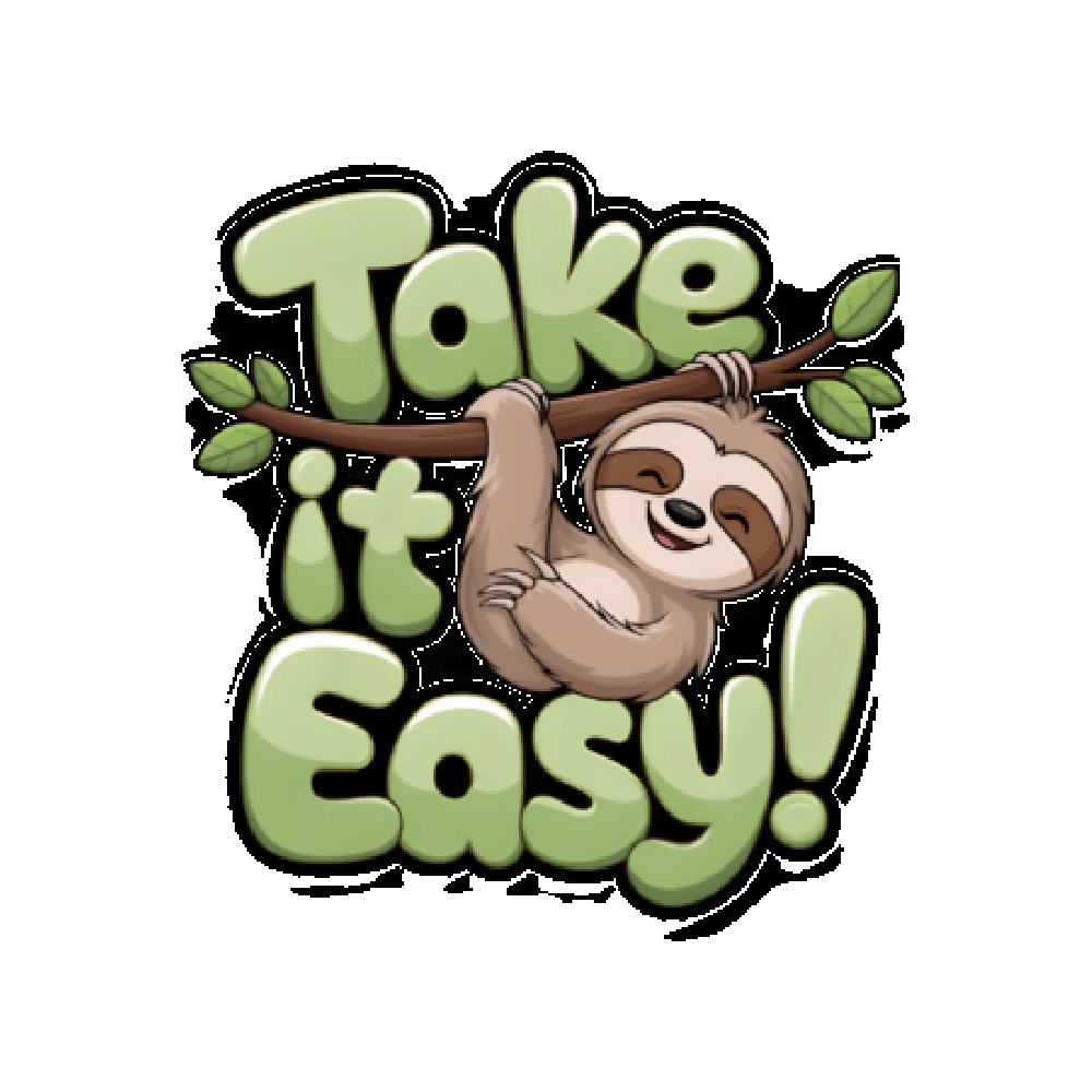 Take It Easy Today Free Sticker Transparent Clipart