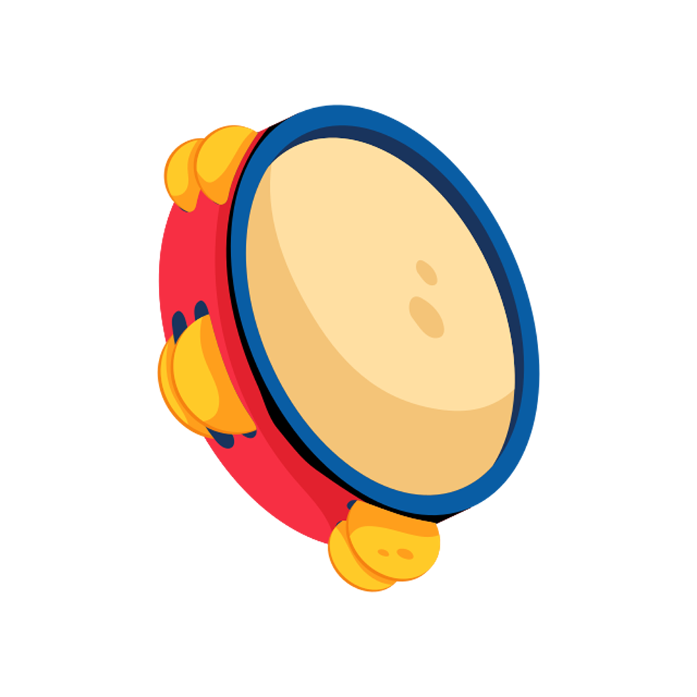 Tambourine Free Sticker Transparent Image