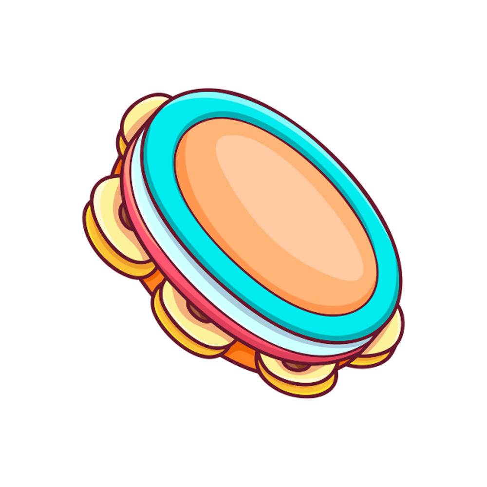 Tambourine Free Sticker Transparent Picture