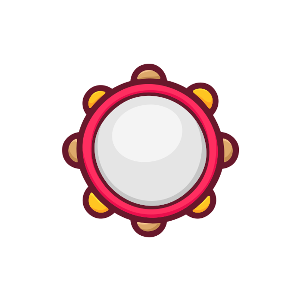Tambourine Free Sticker Transparent Clipart