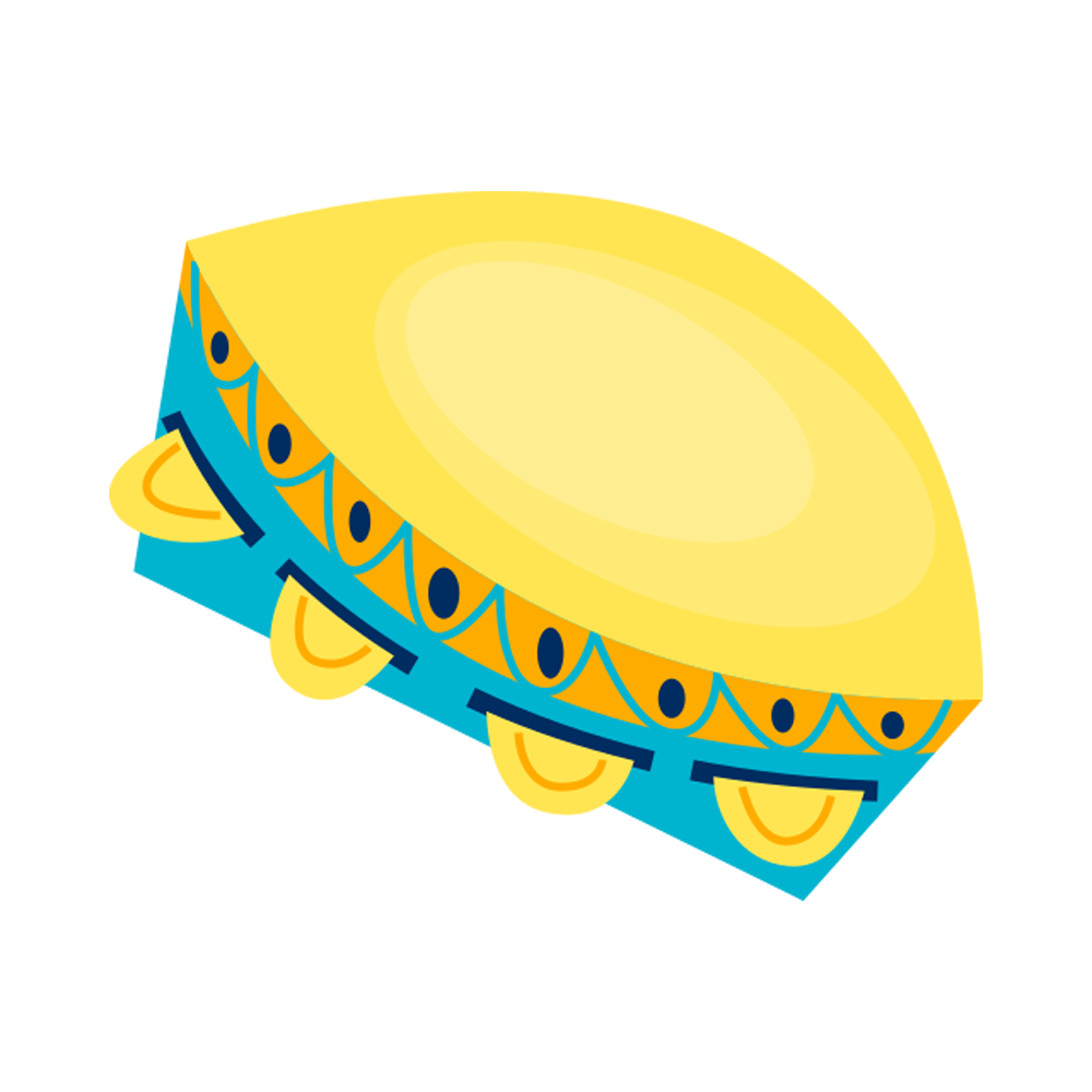 Tambourine Free Sticker Transparent Gallery