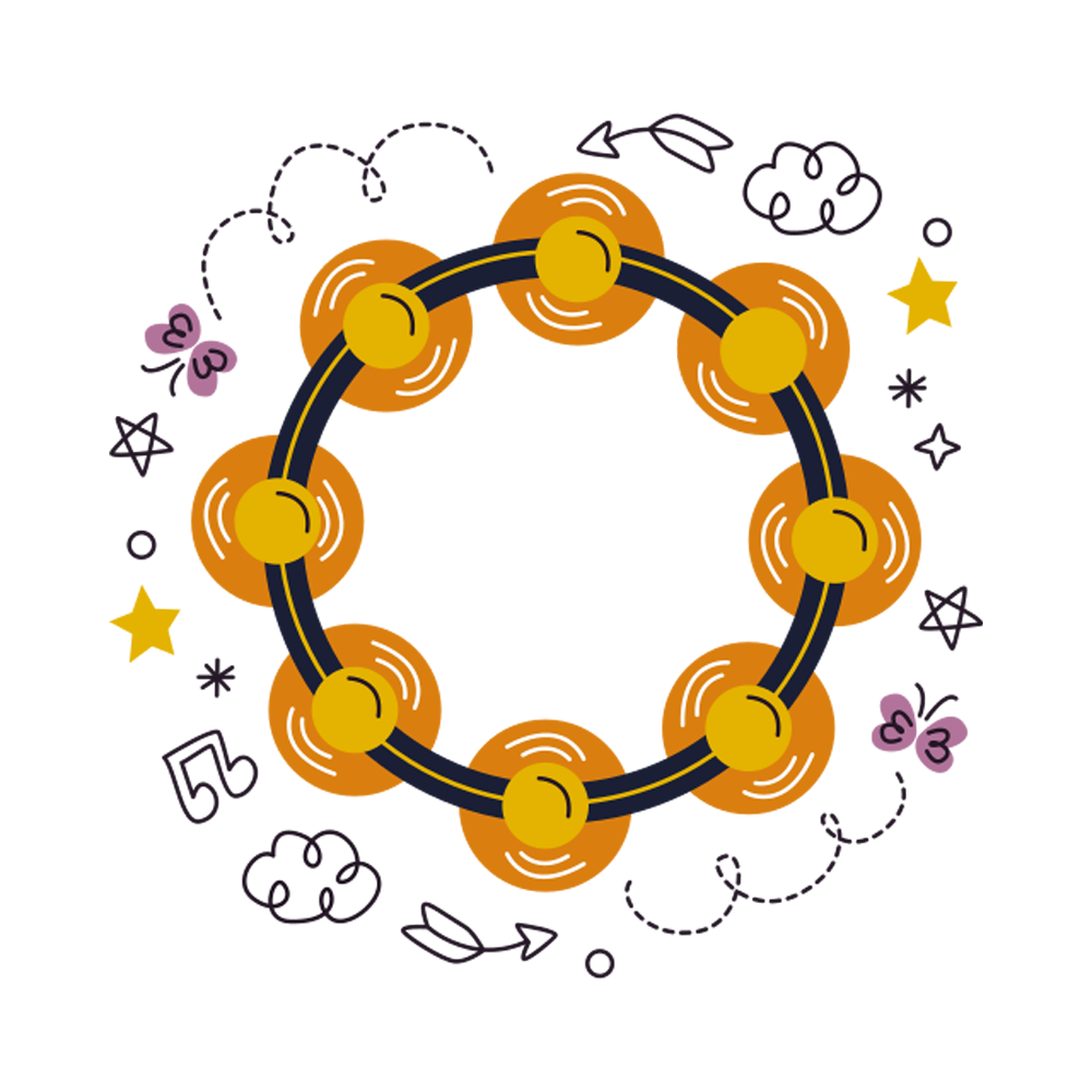 Tambourine Sticker Transparent Image