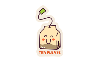 Tea Bag Free Sticker PNG