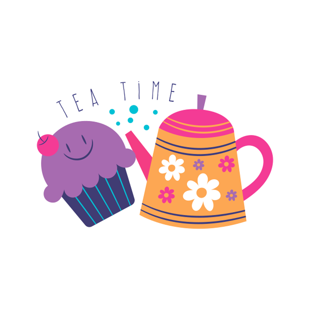 Tea Time Free Sticker Transparent Picture