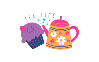 Tea Time Sticker PNG