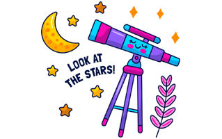 Telescope Sticker PNG