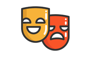 Theater Masks Free Sticker PNG