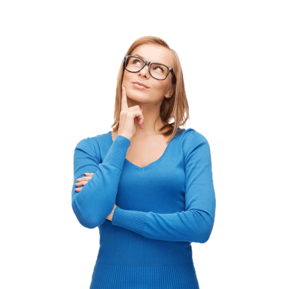 Thinking Girl Transparent Clipart