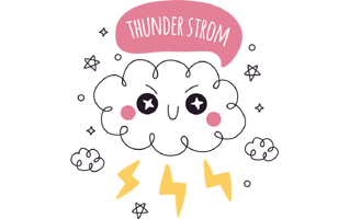 Thunderstorm Sticker PNG