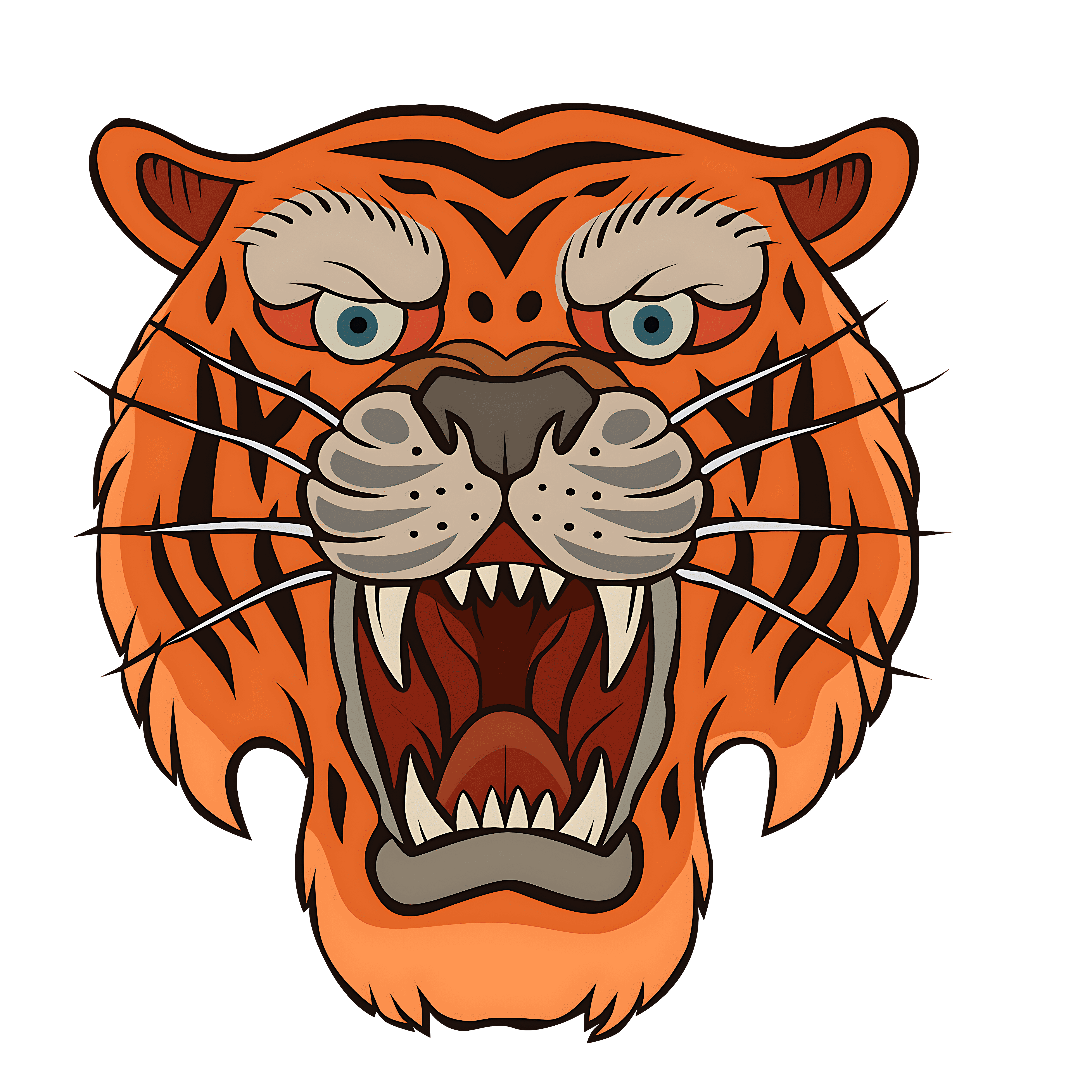 Tiger Face  Transparent Clipart