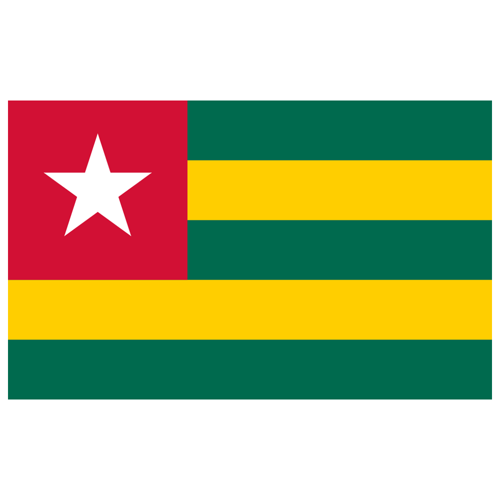 Togo Flag Transparent Clipart