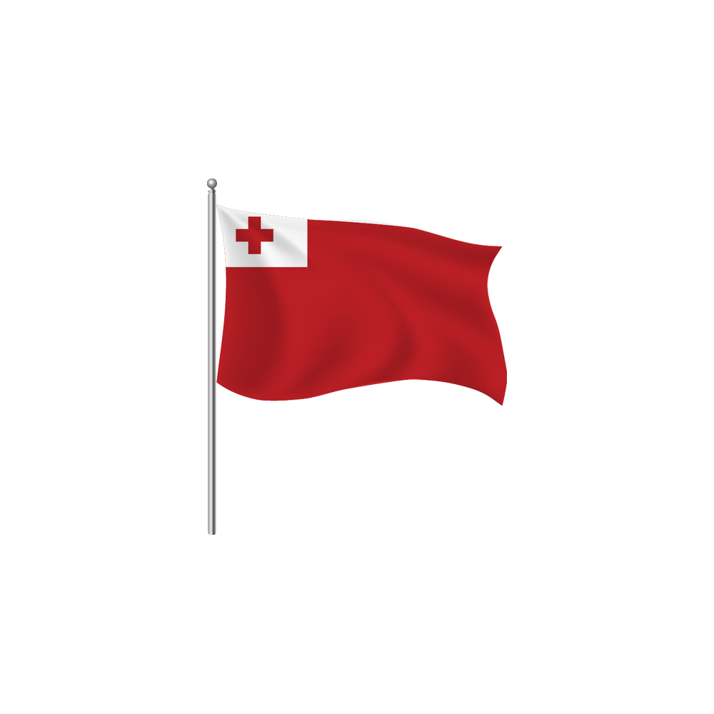 Tonga Flag Transparent Clipart