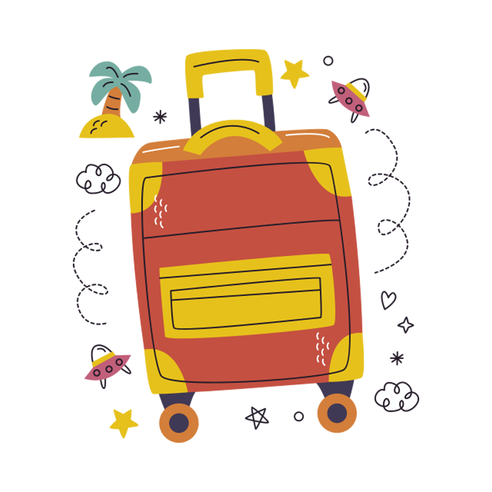 Travel Bag Free Sticker Transparent Clipart