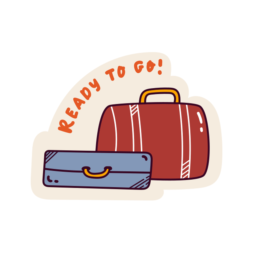Travel Bag Sticker Transparent Image