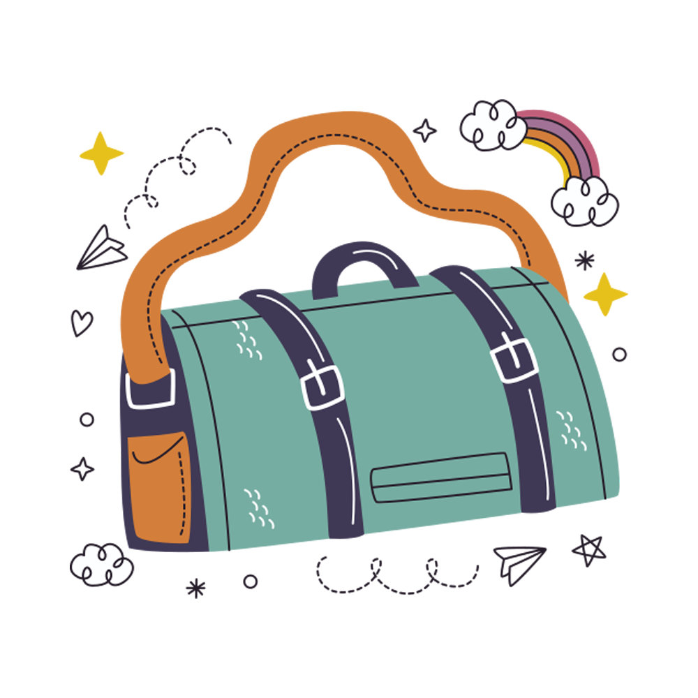 Travel Bag Sticker Transparent Picture