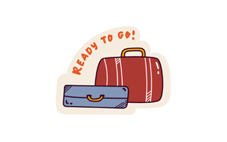 Travel Bag Sticker PNG