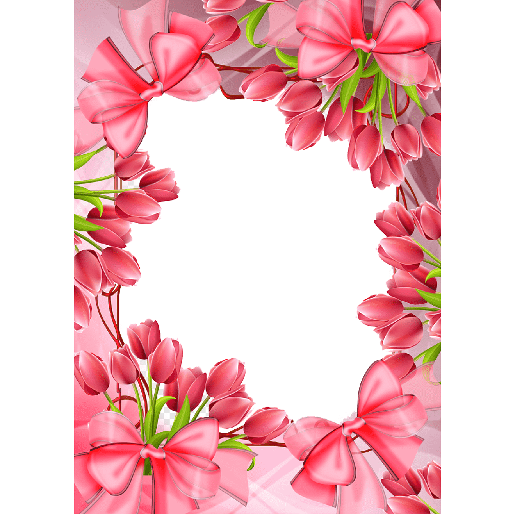 Tulip Flower Frame Transparent Image