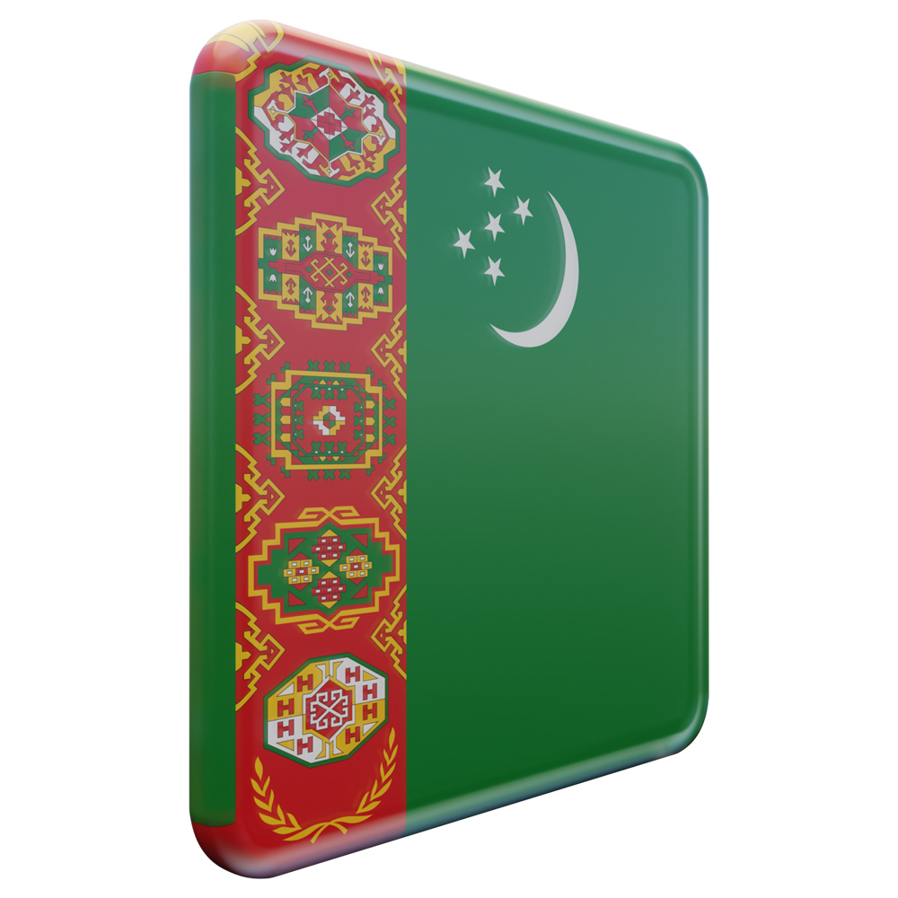 Turkmen Flag Transparent Image