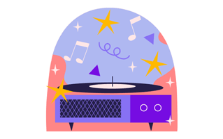 Turntable Free Sticker PNG