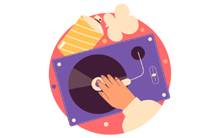 Turntable Sticker PNG