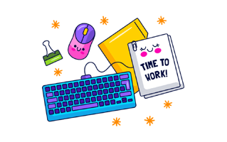 Typing Sticker PNG