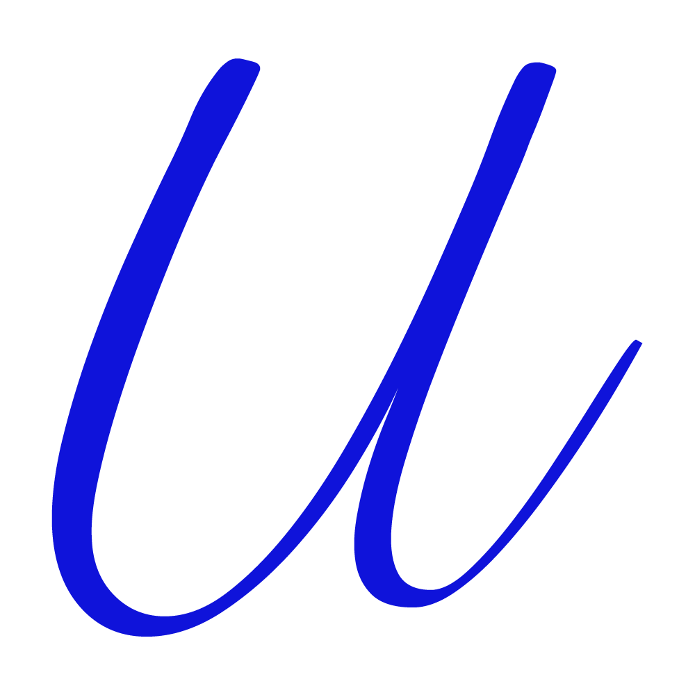 U Alphabet Blue Transparent Image