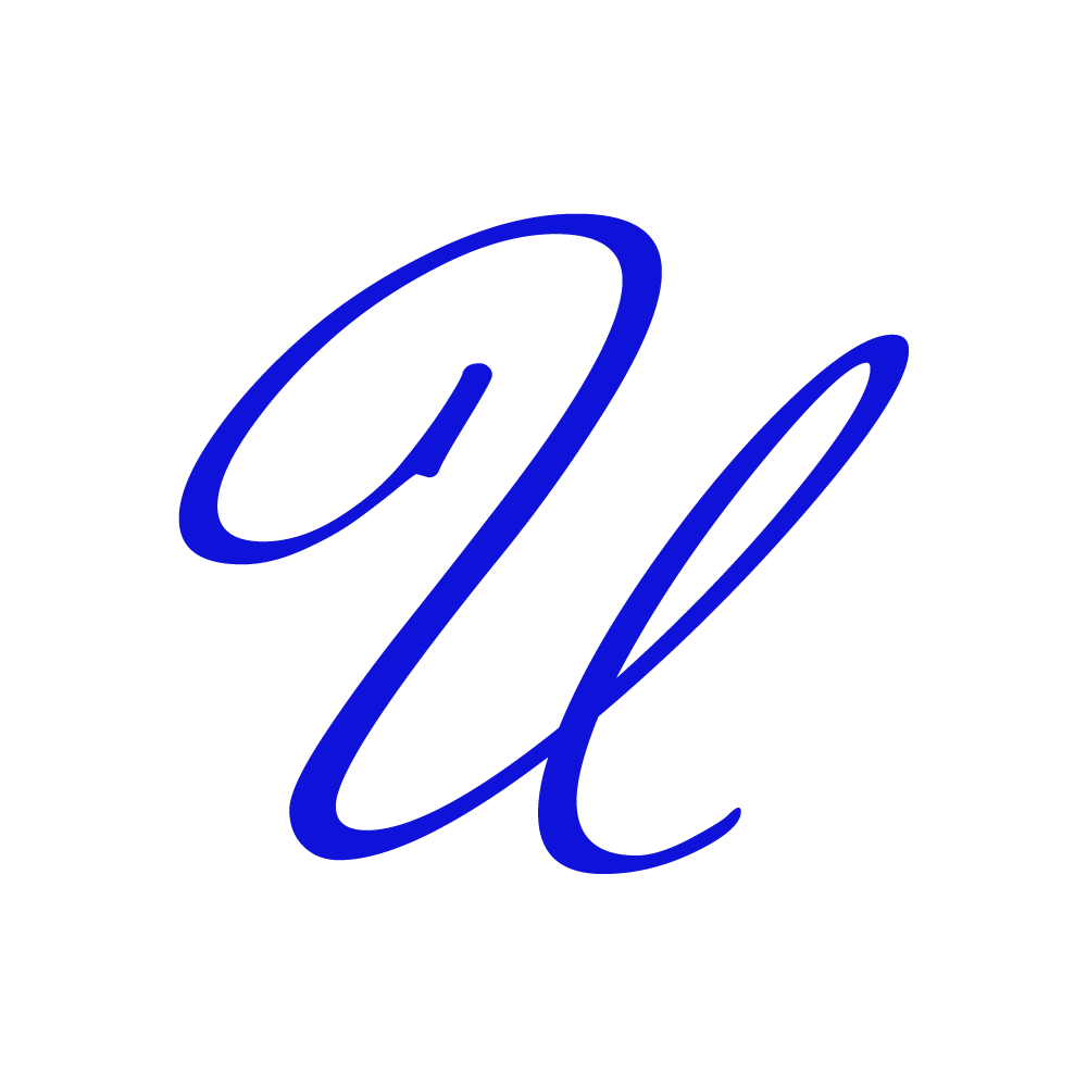 U Alphabet Blue Transparent Clipart
