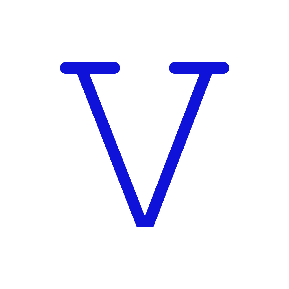 V Alphabet Blue Transparent Photo