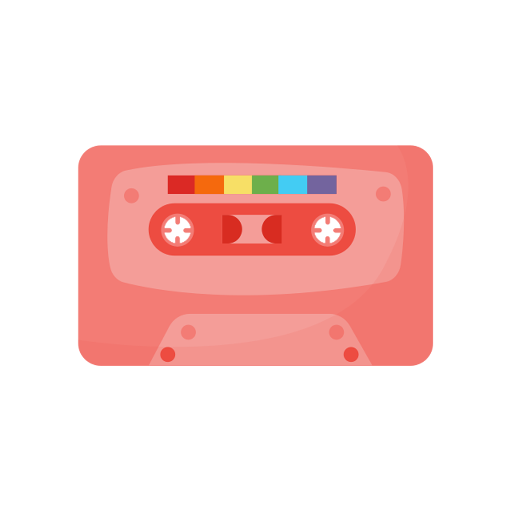VHS Tape Sticker Transparent Picture