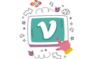 Vimeo Free Sticker PNG
