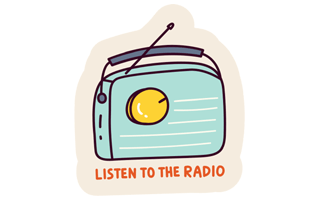 Vintage Radio Sticker PNG