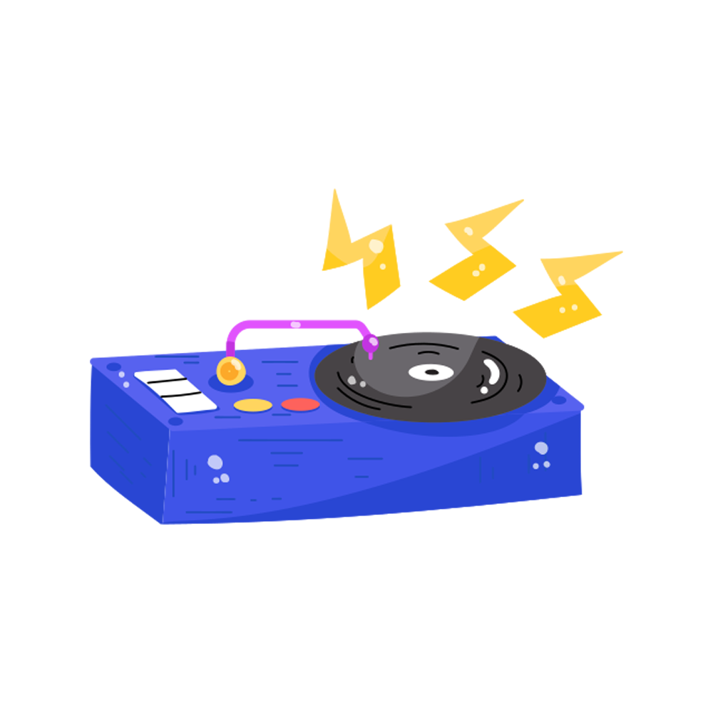 Vinyl Player Free Sticker Transparent Clipart