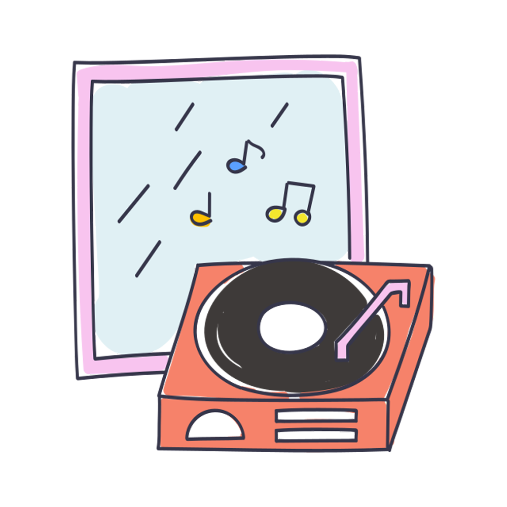 Vinyl Record Free Sticker Transparent Picture