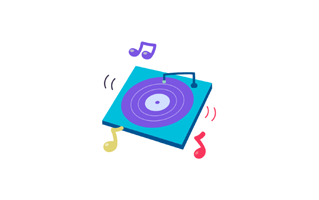 Vinyl Record Sticker PNG