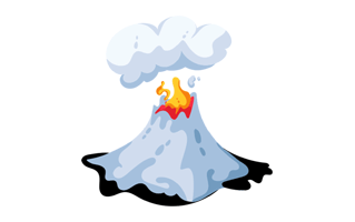 Volcano Sticker PNG