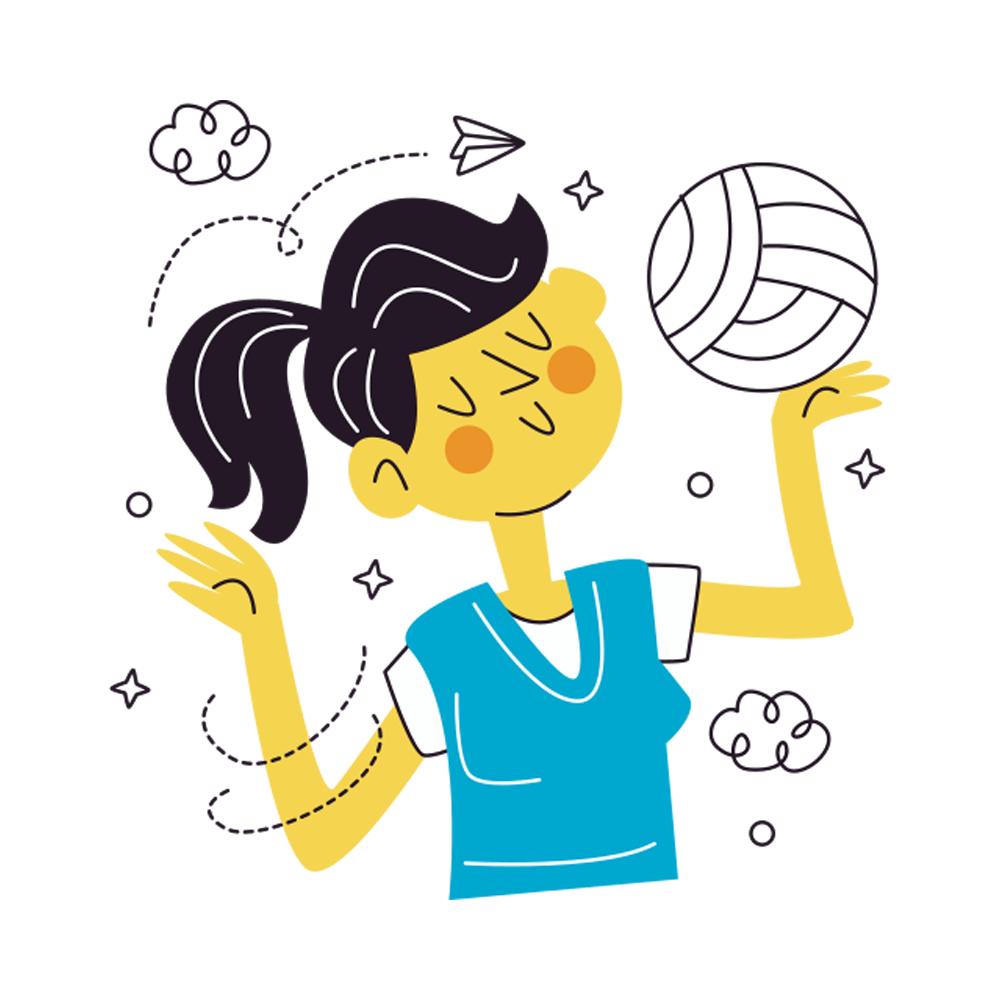 Volleyball Free Sticker Transparent Clipart
