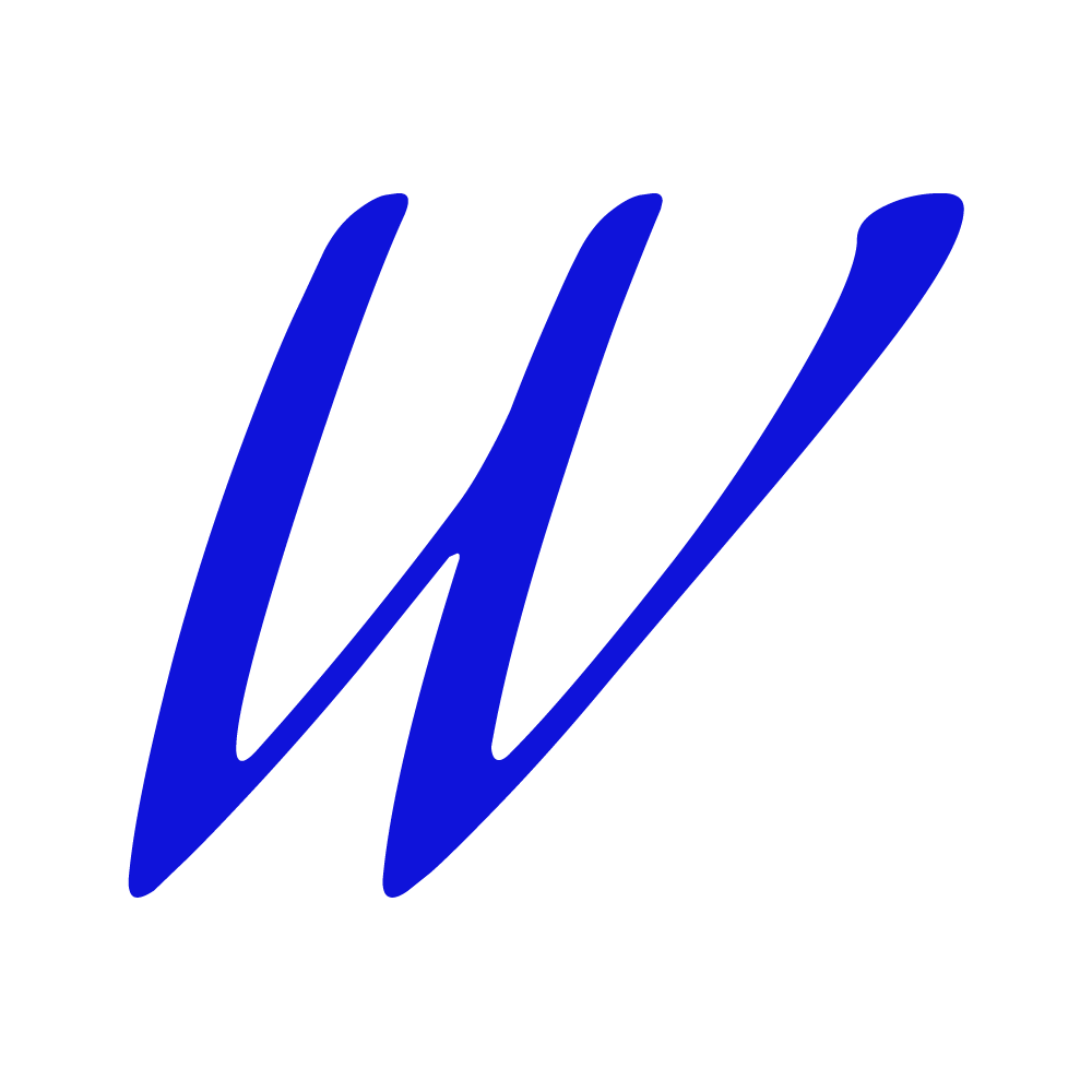 W Alphabet Blue Transparent Image