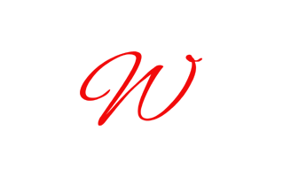 W Alphabet Red PNG