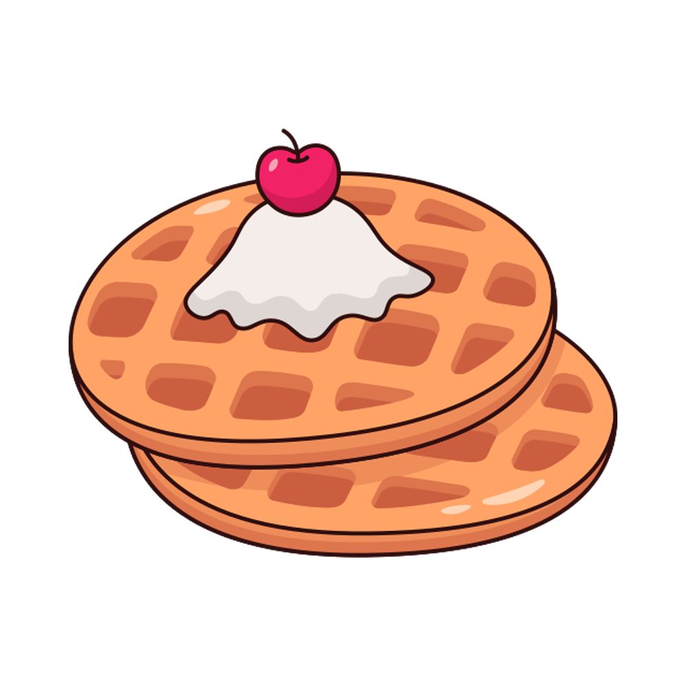 Waffle Free Sticker Transparent Image