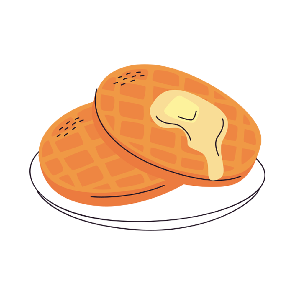 Waffle Free Sticker Transparent Picture