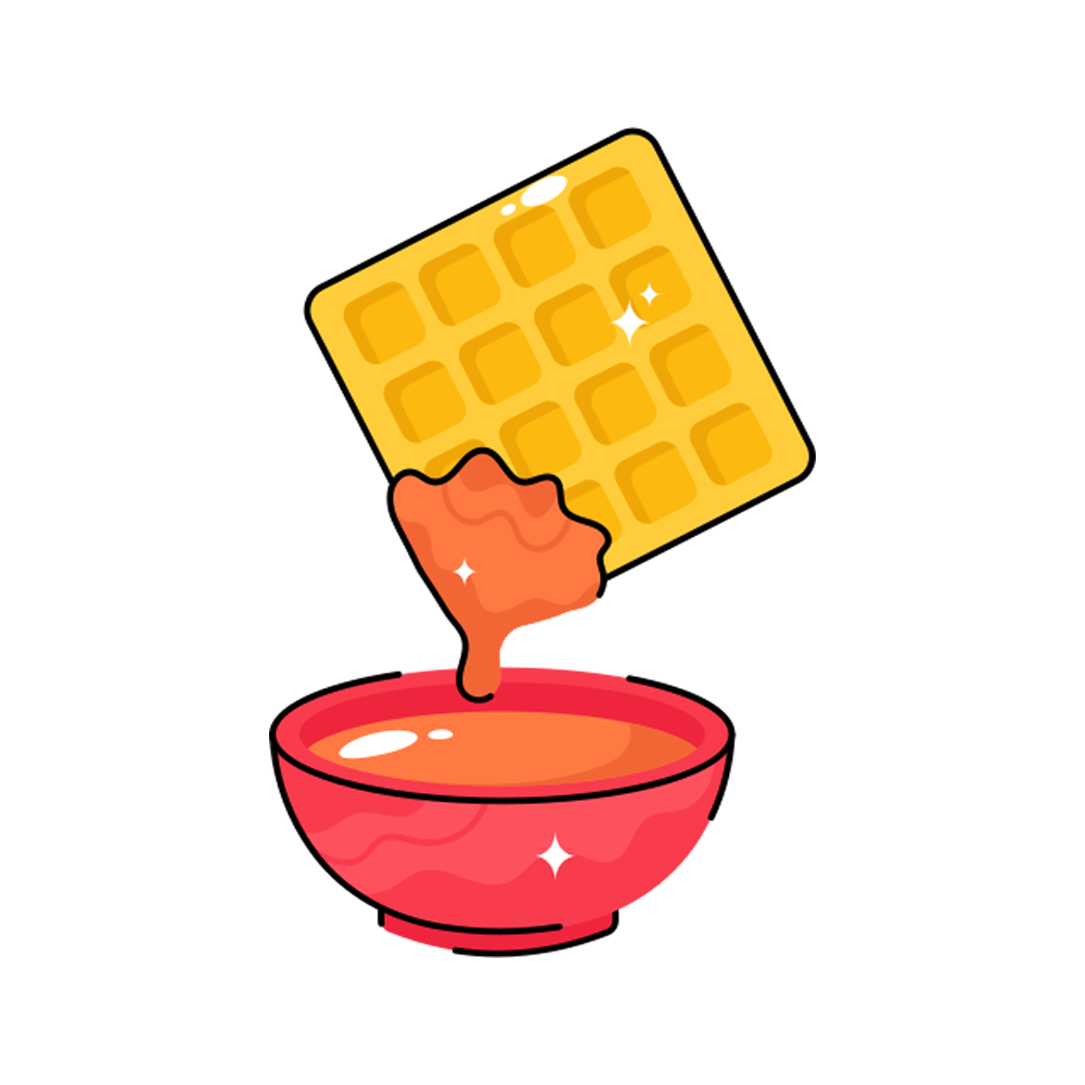 Waffle Free Sticker Transparent Clipart