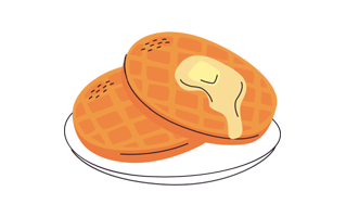 Waffle Sticker PNG