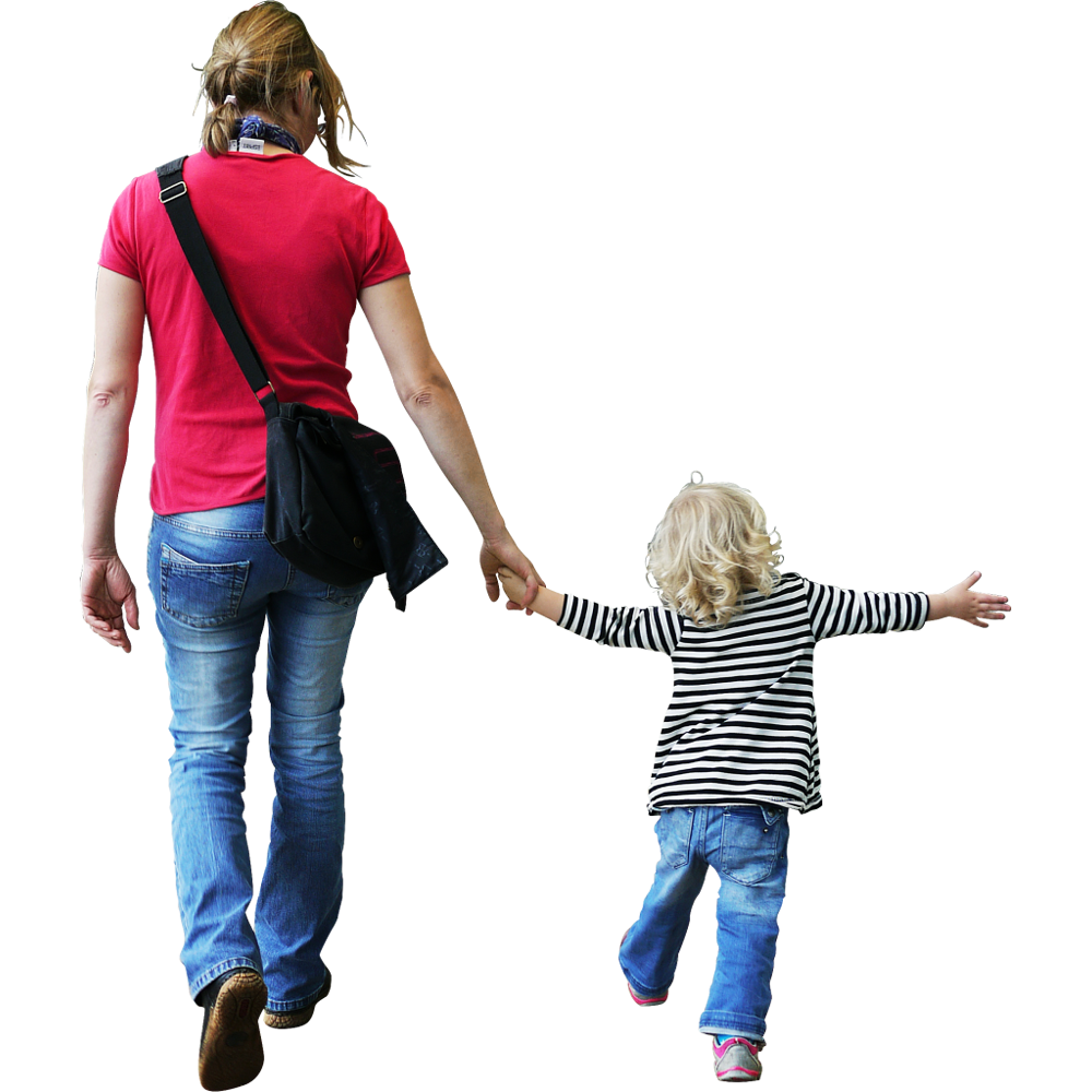 Walking Family  Transparent Picture