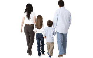 Walking Family PNG