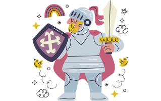 Warrior Shield Sticker PNG