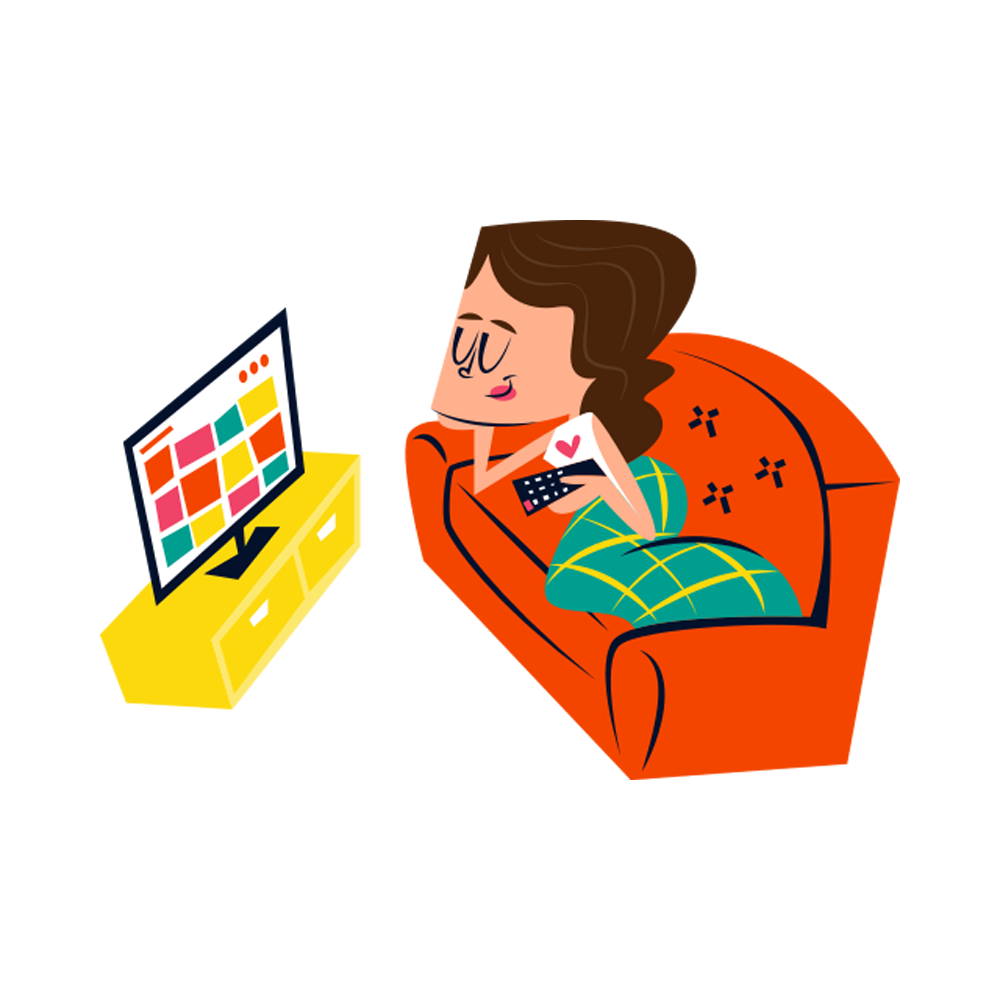 Watching Tv Free Sticker Transparent Photo